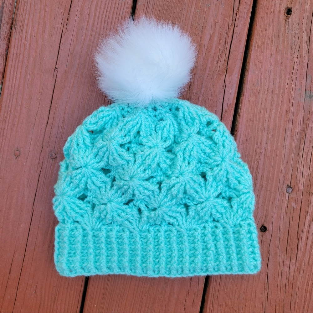 Teal Slouchy Beanie Ear Warmer, Handmade